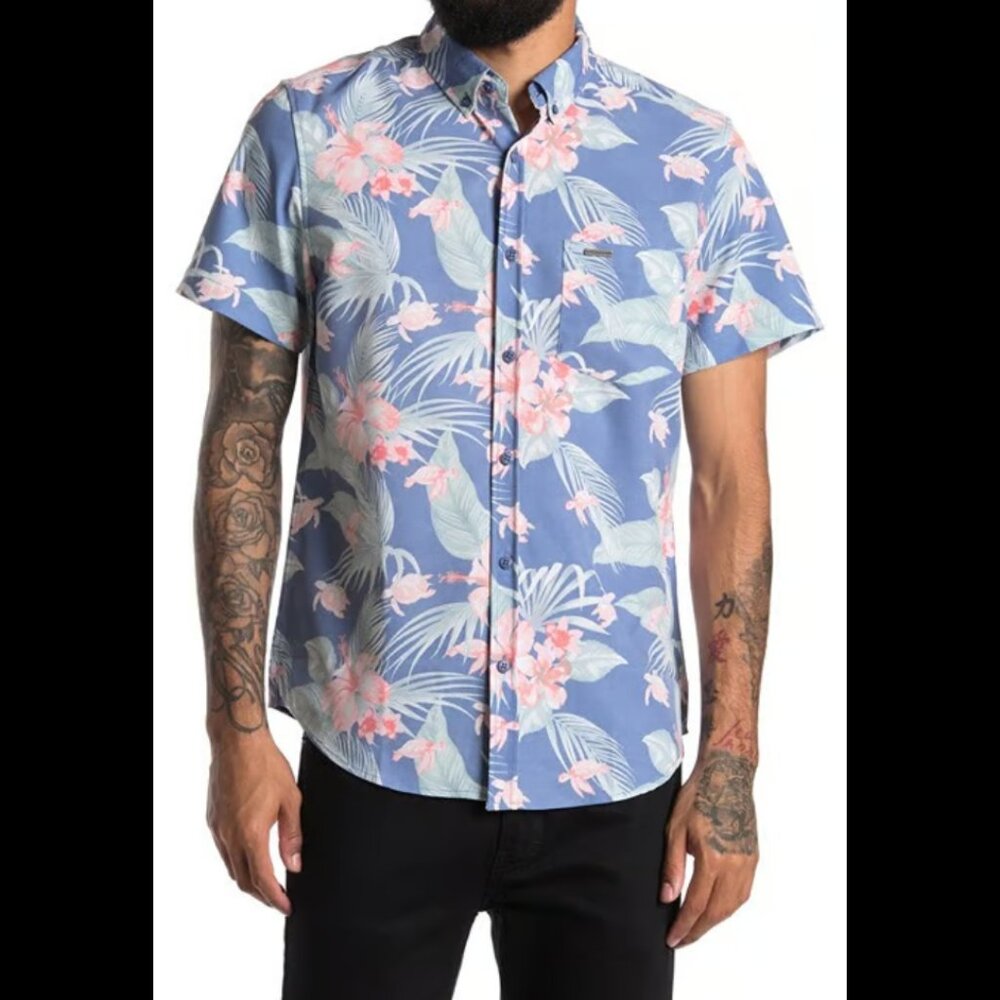 Vintage Summer Regular Tropical Fit Print Shirt - Size Small - New With Tags
